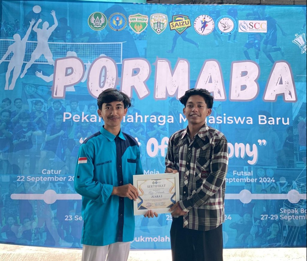 Aziz Febriyanto, Mahasiswa Prodi Informatika, Raih Juara 2 Lomba Catur PORMABA UIN Saizu