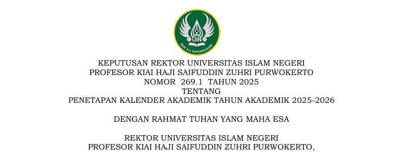 UIN Saizu Tetapkan Kalender Akademik Tahun 2025/2026 UIN Saizu Tetapkan Kalender Akademik Tahun 2025/2026